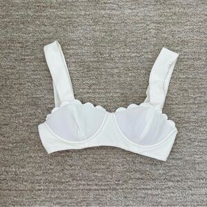 Marysia Swim White Scalloped Bralette